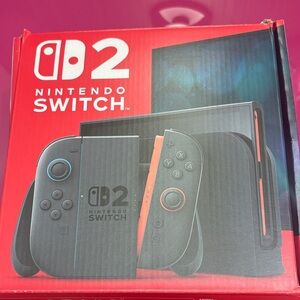 Nintendo Switch 2 Console with Neon Red and Blue Joy-Con